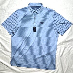 Johnnie-O Men's Newton Malibu/Lake Performance Striped Polo size XL